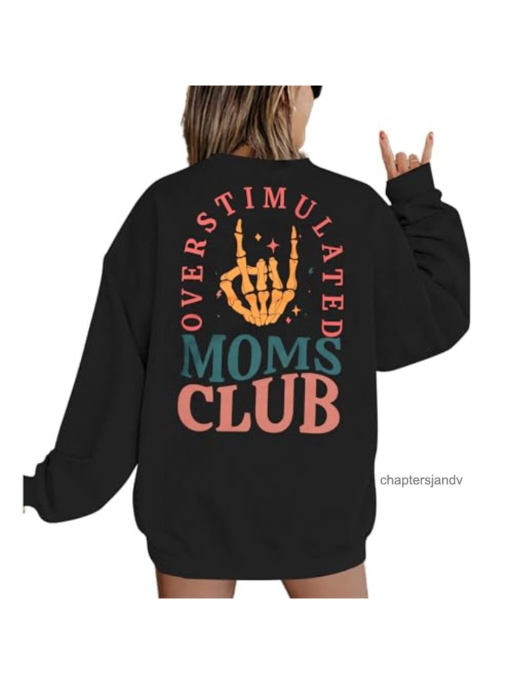 Oversized Mama Sweatshirt Crewneck Pullover Cotton Mom Life Top